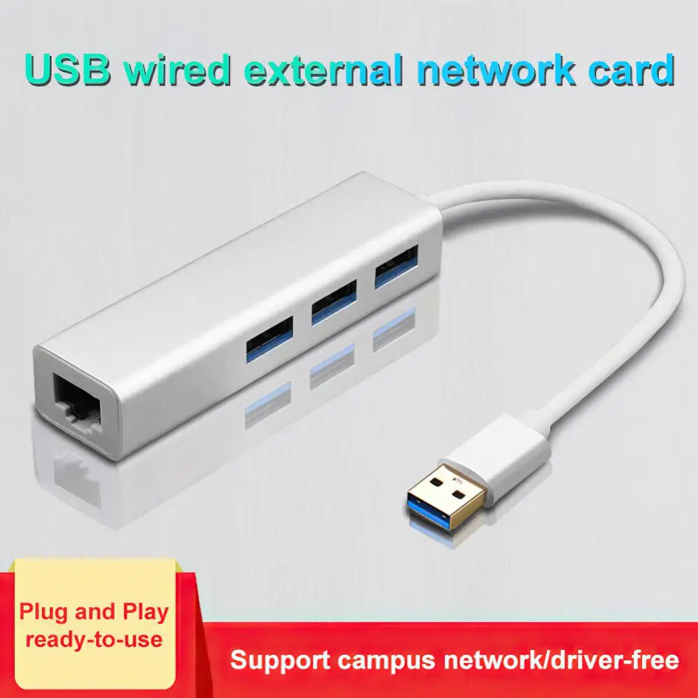 Kuum 3 Ports Tüüp C-USB-HUB Toetus Ethernet-LAN RJ45 Kaabli Adapter, Network Card USB 2.0 andmevahetus Adapter Sülearvuti