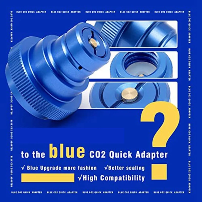 CO2 Kiire Adapter Sinine Uuendatud Eest Sooda-Vee Tegija Kooskõlas DUO/Terra/Kunst, Sest Pesa, Universaalne, CO2 Silinder