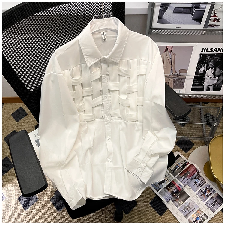 Naised Mehed Lahe Disain Pika Varrukaga Pluus Streetwear Paar Roupas 2023 Uued Särgid Vintage Jaapani Blusas Harajuku Camisas Mujer