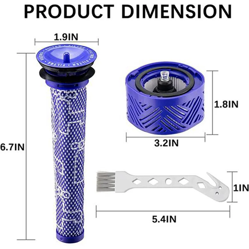 Eest Dyson V6 Absoluutne Juhtmeta Stick Vacuum Cleaner Asendamine Varuosad Pre-Filter, Hepa-Filter 965661-01 966741-01