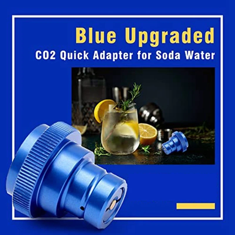 CO2 Kiire Adapter Sinine Uuendatud Eest Sooda-Vee Tegija Kooskõlas DUO/Terra/Kunst, Sest Pesa, Universaalne, CO2 Silinder